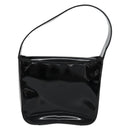 GUCCI Hand Bag Patent leather Black Silver Auth BA13449-2