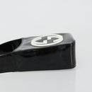GUCCI Hand Bag Patent leather Black Silver Auth BA13449-4