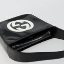GUCCI Hand Bag Patent leather Black Silver Auth BA13449-6