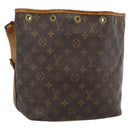LOUIS VUITTON Monogram Petit Noe Umhängetasche M42226 LV Auth BA13450-1
