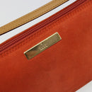 GUCCI Hand Bag Suede Orange Gold 039 1103 Auth BA13451-17