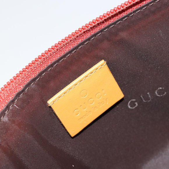 GUCCI Hand Bag Suede Orange Gold 039 1103 Auth BA13451