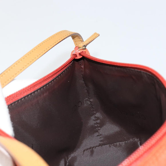 GUCCI Hand Bag Suede Orange Gold 039 1103 Auth BA13451