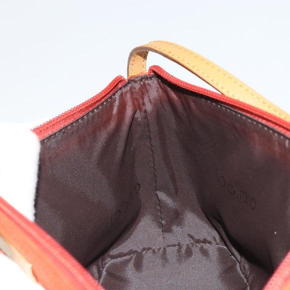 GUCCI Hand Bag Suede Orange Gold 039 1103 Auth BA13451