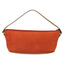 GUCCI Hand Bag Suede Orange Gold 039 1103 Auth BA13451-2
