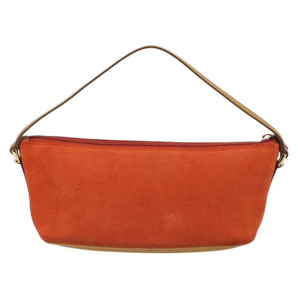 GUCCI Hand Bag Suede Orange Gold 039 1103 Auth BA13451