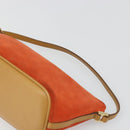 GUCCI Hand Bag Suede Orange Gold 039 1103 Auth BA13451-8