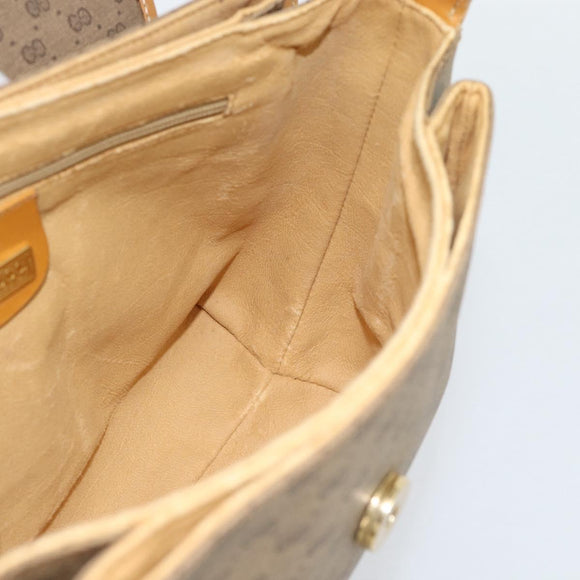 GUCCI Micro GG Supreme Schoudertas PVC Beige Goud 001 099 4084 Auth BA13452