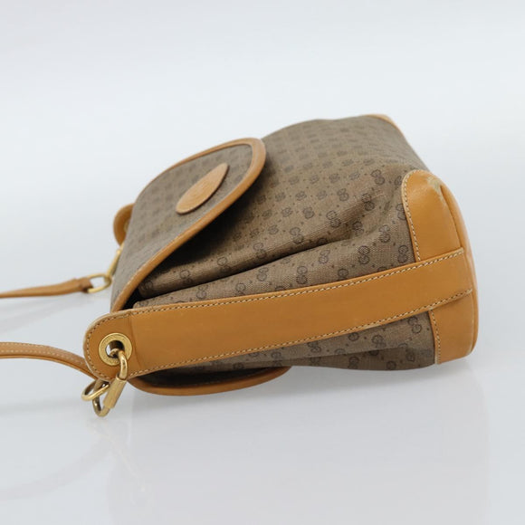 GUCCI Micro GG Supreme Schoudertas PVC Beige Goud 001 099 4084 Auth BA13452