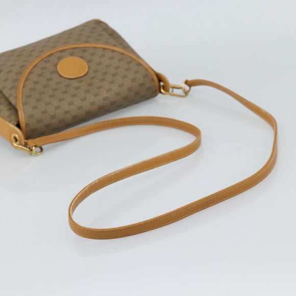GUCCI Micro GG Supreme Schoudertas PVC Beige Goud 001 099 4084 Auth BA13452