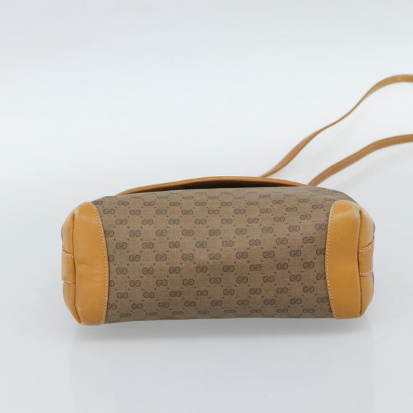 GUCCI Micro GG Supreme Schoudertas PVC Beige Goud 001 099 4084 Auth BA13452