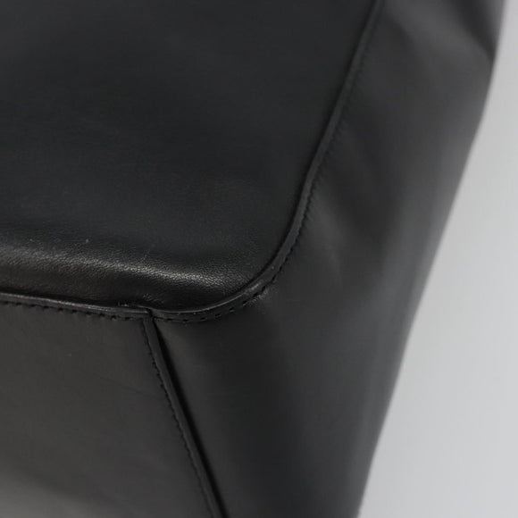 GUCCI Shoulder Bag Leather Black Silver 001 3770 Auth BA13453