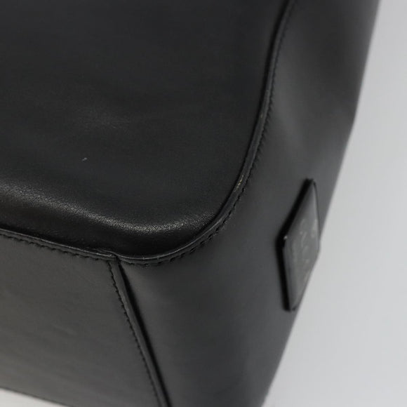 GUCCI Shoulder Bag Leather Black Silver 001 3770 Auth BA13453