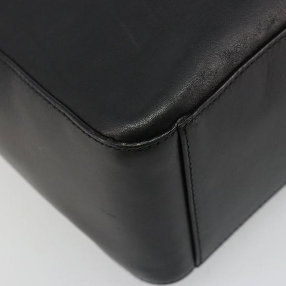 GUCCI Shoulder Bag Leather Black Silver 001 3770 Auth BA13453