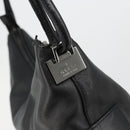 GUCCI Shoulder Bag Leather Black Silver 001 3770 Auth BA13453-10