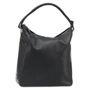 GUCCI Shoulder Bag Leather Black Silver 001 3770 Auth BA13453-1