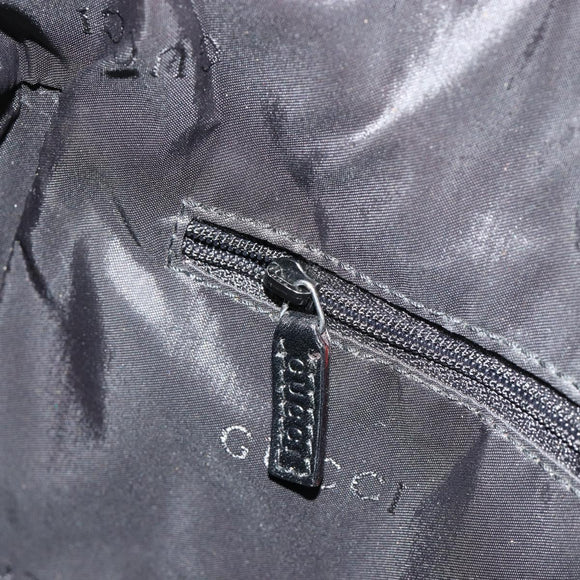GUCCI Shoulder Bag Leather Black Silver 001 3770 Auth BA13453