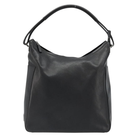 GUCCI Shoulder Bag Leather Black Silver 001 3770 Auth BA13453