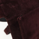 Salvatore Ferragamo Shoulder Bag Suede Bordeaux Gold Auth BA13454A-18