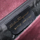 Salvatore Ferragamo Shoulder Bag Suede Bordeaux Gold Auth BA13454A-12
