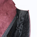 Salvatore Ferragamo Shoulder Bag Suede Bordeaux Gold Auth BA13454A-19