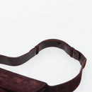 Salvatore Ferragamo Shoulder Bag Suede Bordeaux Gold Auth BA13454A-8
