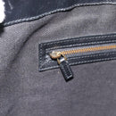 GUCCI Tote Bag Suede Black Gold 305585 Auth BA13459-20