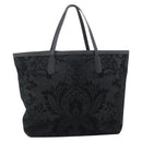 GUCCI Tote Bag Suede Black Gold 305585 Auth BA13459-2