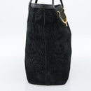GUCCI Tote Bag Suede Black Gold 305585 Auth BA13459-3