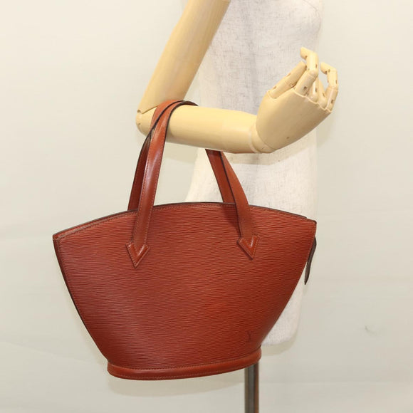 LOUIS VUITTON Epi Saint Jacques Hand Bag Brown M52263 LV Auth BA1346
