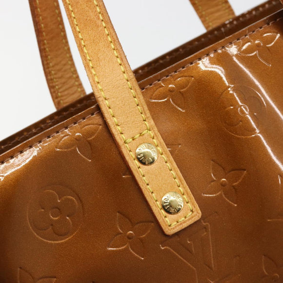 LOUIS VUITTON Monogram Vernis Reade PM Hand Bag Bronze M91146 LV Auth BA13463