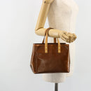 LOUIS VUITTON Monogram Vernis Reade PM Hand Bag Bronze M91146 LV Auth BA13463-23