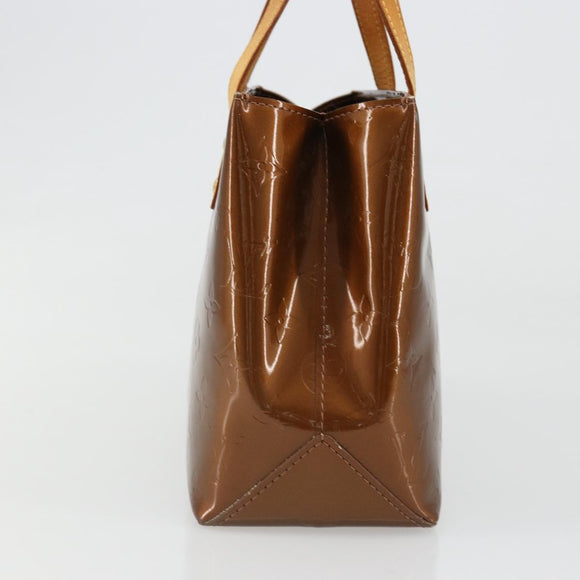 LOUIS VUITTON Monogram Vernis Reade PM Hand Bag Bronze M91146 LV Auth BA13463