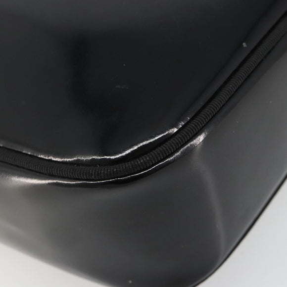 Salvatore Ferragamo Shoulder Bag Patent Leather Black Gold Auth BA13465