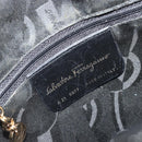 Salvatore Ferragamo Shoulder Bag Patent Leather Black Gold Auth BA13465-12