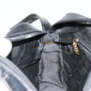 Salvatore Ferragamo Shoulder Bag Patent Leather Black Gold Auth BA13465-20