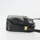Salvatore Ferragamo Shoulder Bag Patent Leather Black Gold Auth BA13465-3