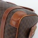 CELINE Macadam Canvas Hand Bag PVC Leather Brown Gold Auth BA13467-10