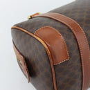 CELINE Macadam Canvas Hand Bag PVC Leather Brown Gold Auth BA13467-13