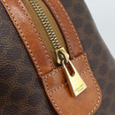 CELINE Macadam Canvas Hand Bag PVC Leather Brown Gold Auth BA13467-14