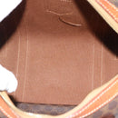 CELINE Macadam Canvas Hand Bag PVC Leather Brown Gold Auth BA13467-15