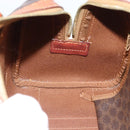 CELINE Macadam Canvas Hand Bag PVC Leather Brown Gold Auth BA13467-16
