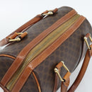 CELINE Macadam Canvas Hand Bag PVC Leather Brown Gold Auth BA13467-6