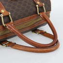 CELINE Macadam Canvas Hand Bag PVC Leather Brown Gold Auth BA13467-7