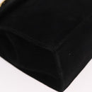 Salvatore Ferragamo Vara Ribbon Hand Bag Suede 2way Black Gold Auth BA13469-16