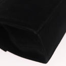 Salvatore Ferragamo Vara Ribbon Hand Bag Suede 2way Black Gold Auth BA13469-18