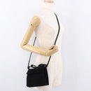 Salvatore Ferragamo Vara Ribbon Hand Bag Suede 2way Black Gold Auth BA13469-24