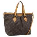 LOUIS VUITTON Monogram Palermo PM Tote Bag M40145 LV Auth BA13472-1