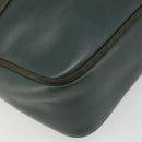 Salvatore Ferragamo Vala Shoulder Bag Leather Khaki Gold Auth BA13475-16