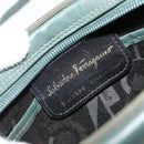 Salvatore Ferragamo Vala Shoulder Bag Leather Khaki Gold Auth BA13475-12